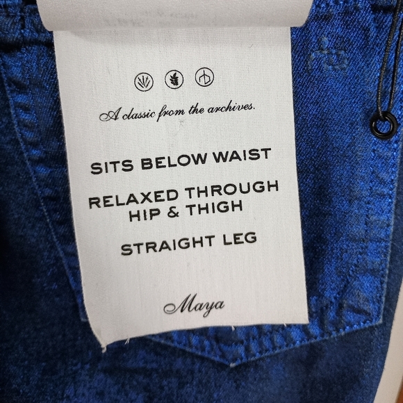 NWT Rag & Bone Maya High Rise Ankle Straight  Jean in Metallic Indigo $355 💙 24 - Picture 11 of 16